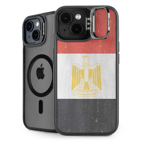 Egyptian Flag Distressed iPhone 14 Kickstand Case